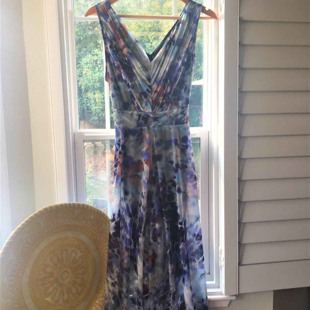 Vera Wang Simply Vera Handkerchief Midi Dress Sz M